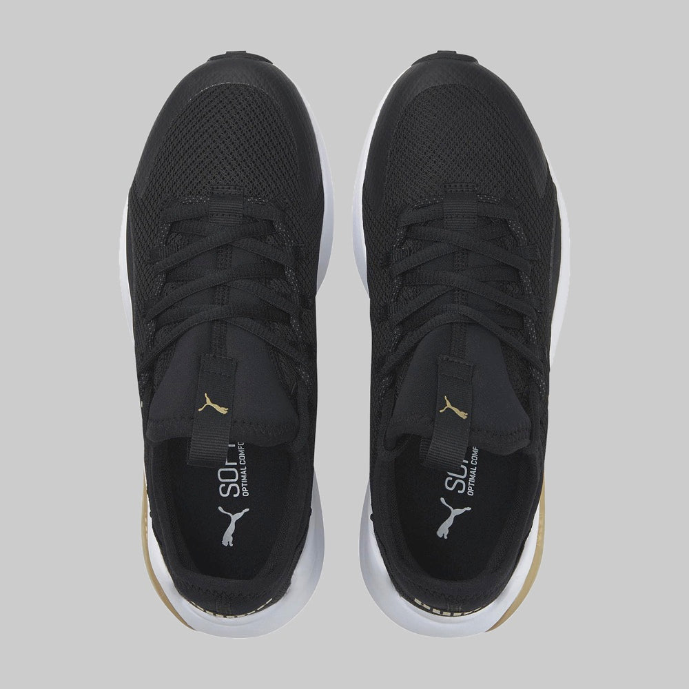 Puma negro con dorado clearance tenis